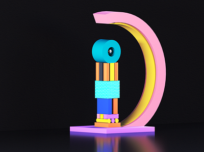 "D" Illustration 36daysoftype 3d 3d art alphabet artwork c4d cinema4d design design art illustration typography ui