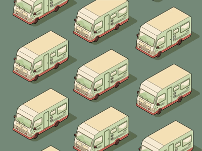 Continued WIP for project on vacation habits. after effects animation camper gif holiday illustrator loop summer van van life vanlife