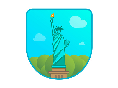 Statue of Liberty landmark badge