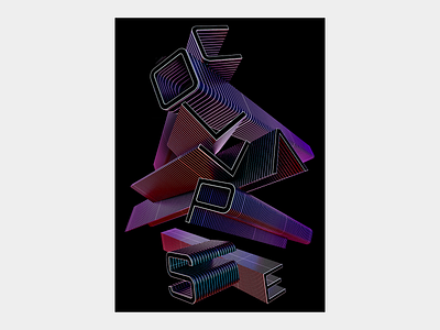 3D Typo Poster - Collapse