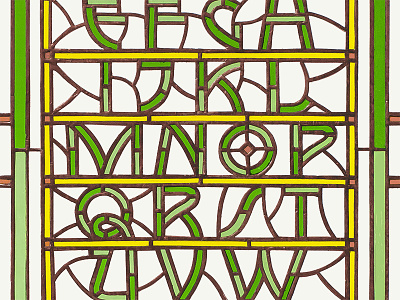 Alphabet in Stained Glass