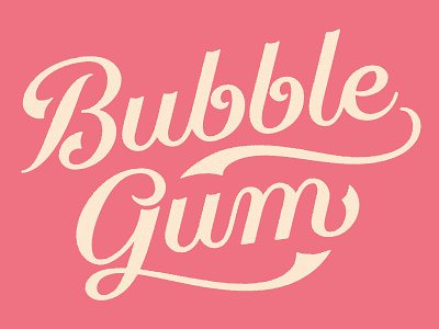 Bubble Gum lettering script