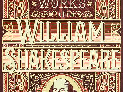 Complete Works of William Shakespeare gold illustration lettering shakespeare typography