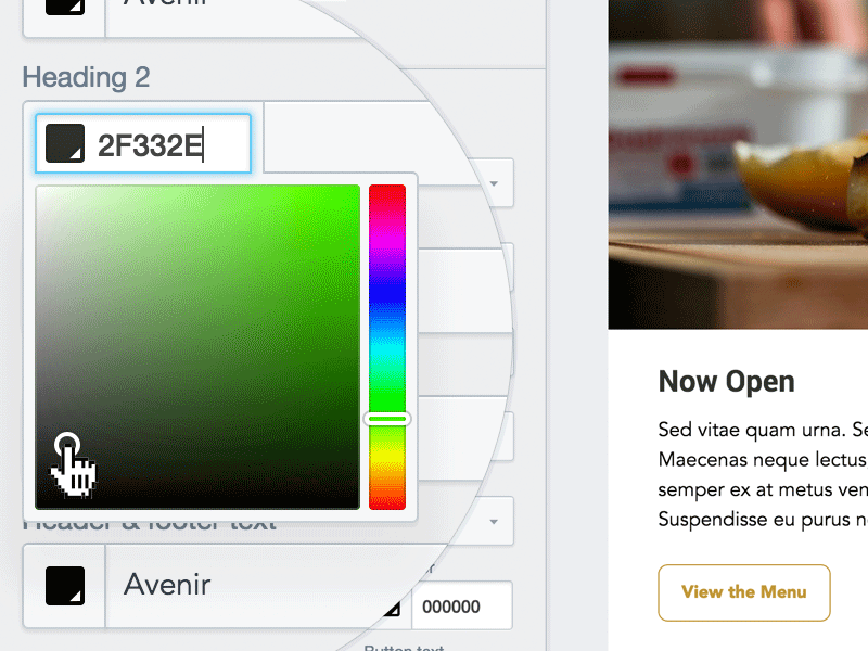 Colors and fonts customization now available in Canvas colorpicker customization fonts