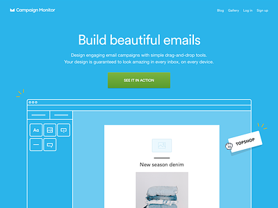 Ship It - Email Builder Landing Page animation