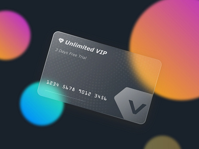 Frosted Glass VIP Card dark