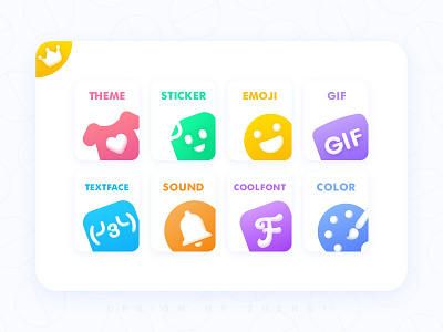 Cute icons app colorful design icon illustration ui