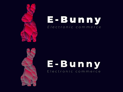 E-Bunny Logo. adobe branding calligraphy design flat icon identity illustrator lettering lettering art letterting artist logo minimal photoshop type typography vector