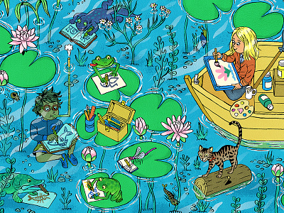 Drawing under water amsterdam animals art childrens book design drawing illustration logo sketch underwater