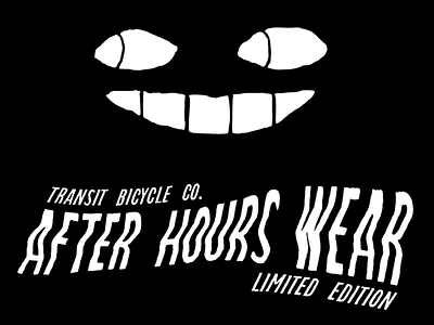 Transit After Hours Packaging after hours behind the counter bike packaging screen print shirt transit wink