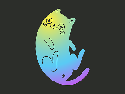 Nyan San asterisk butthole cat gradient mr. meow meows nyan