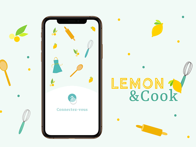 App UX / UI Lemon & Cook animation app design illustration ui ux