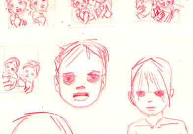 sketches for a new cover for classics classics ereader iphone app sketch pencil red boy child cover illustration