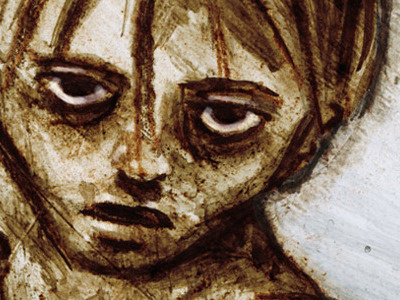 New Classics Cover classics iphone ereader read book cover illustration painting mixed media brown face boy