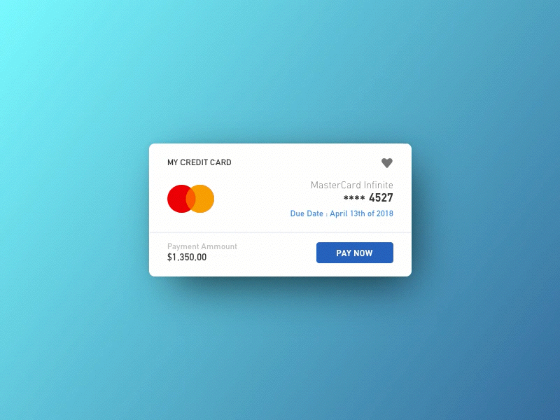 One Tap Payment Concept