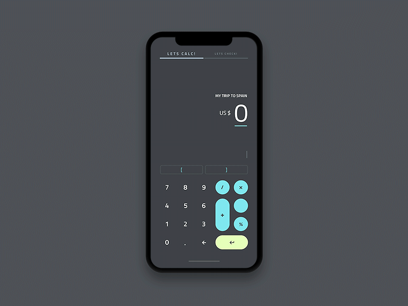 Calculator on Checklist Concept animation app calculate calculator checklist experience interface microinteraction motion ui user ux