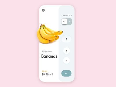 Fruit Store App Qty. Concept add to cart animation app design e commerce e commerce app flat fruits interaction interface minimal purchase purchasing shop app store app store design ui ux web website