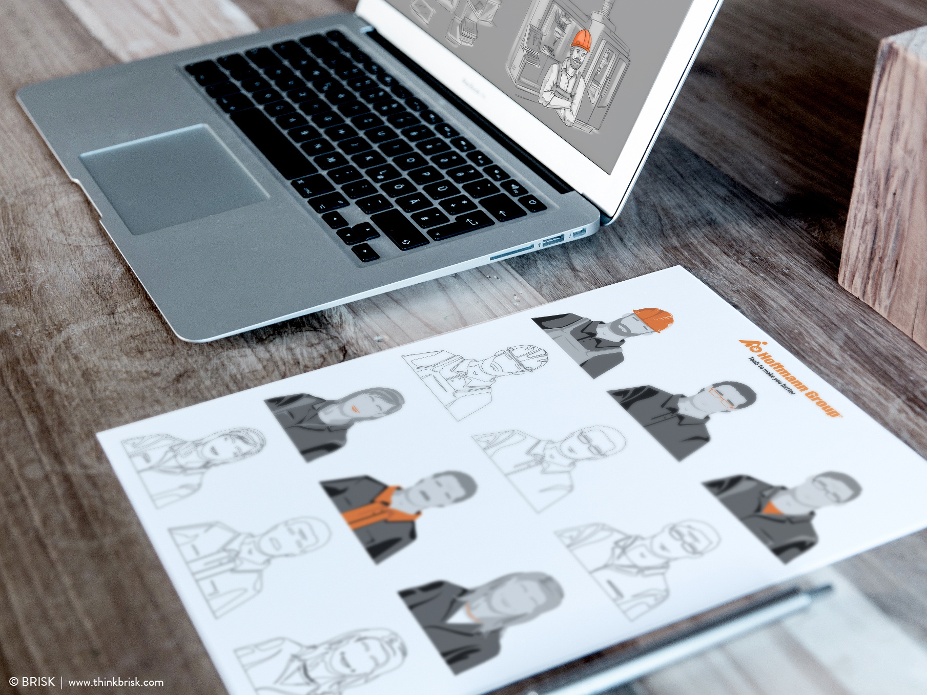 BRISK handsketched B2B persona visualisation factory 4.0 by BRISK ...