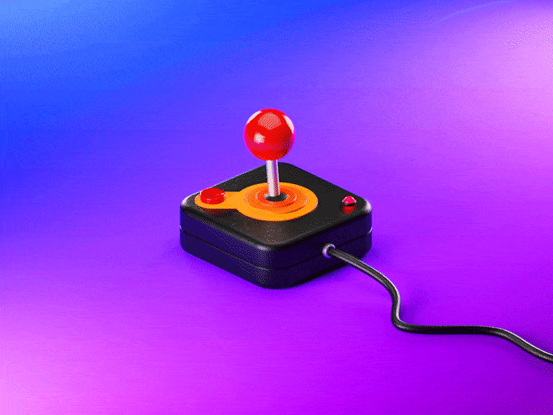 Retro Joystick 3d 80s blender eighties game gaming illustration joystick retro retrogaming