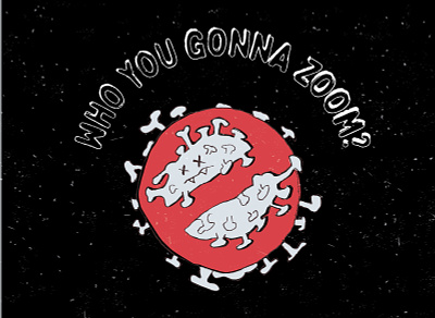 Who you gonna Zoom -COVID-19 Survival Pack awareness corona virus coronavirus covid 19 covid19 cute coronas fun illustrations handdrawn illustration mixed media patterndesign schneckicreative