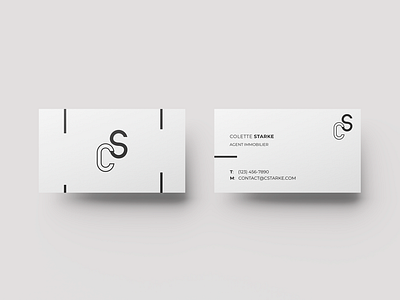 Business Card CS . busines card carte de visite freelance designer graphic design graphisme identite visuelle immobilier logo logotype logotype designer minimal logo design typography vector