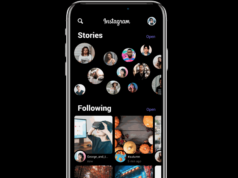 Concept UI for Instagram