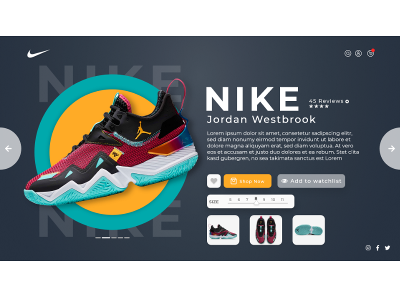 Nike Jordan Product Page UI by Sahil Solanki on Dribbble