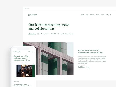 Carner – Website Design