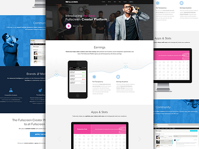 (previous) Fullscreen Platform Page branding responsive typography ui website