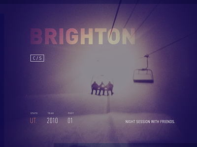 CS01 Night Ride - Brighton branding photo typography