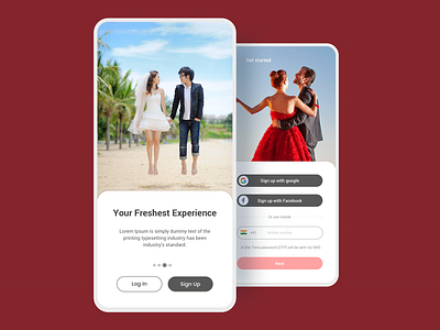 Dating App bangalore design dating app indian design login product design signin ui ux design visual design