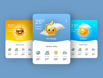 Weather Widgets bangalore designer design graphic design illustration indian designer product design ui ui design ui ux design ux visual design weather weather widgets widgets