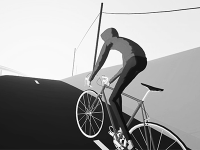 Loop Uphill 3d 3d character animation bw cycling loop uphill wip