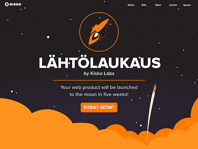 Lähtölaukaus Minisite icons minisite one page site rocket space web design