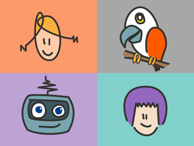 Avatars for Beddit Family App avatar face family illustration kids