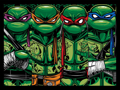 Tmnt NINJA armor cartoon character character concept comic digital 2d fantasy fantasy art illustration marvel marvelcomics nickelodeon ninja turtle vector