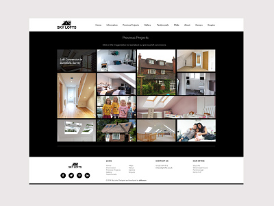 Skylofts Website design clean web design loft conversion responsive web design website design