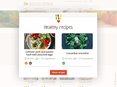 Nutritionist Resource Website