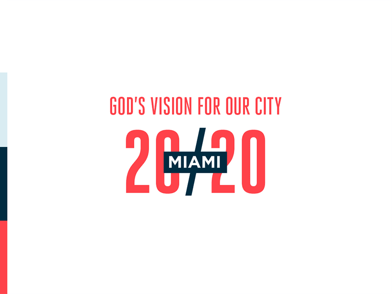 20/20 Miami logo branding concept god graphic design logo miami miami2020 red vector