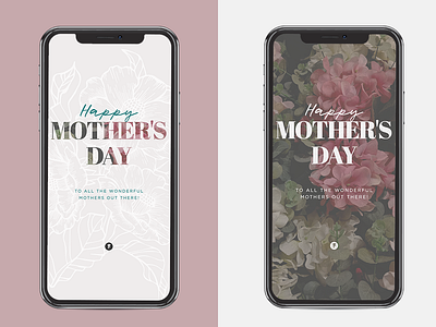 Mother's Day greeting branding concept cursive design floral graphic design green mothers day pink sans serif social media turquoise white