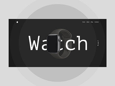 Apple Watch Web Site apple apple watch black concept design dribbble figma grey home screen men nikitoz nikitoz design photoshop ui uiux ux watch watches web webdesign