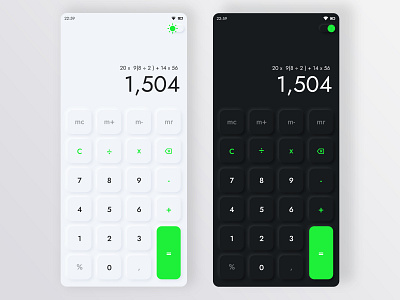 DailyUI #4 - Calculator Neumorphism