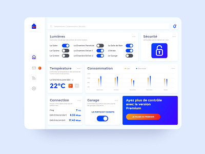 DailyUI #21 - Home Monitoring Dashboard colors daily 100 challenge daily ui dashboard design interface ui ux vector