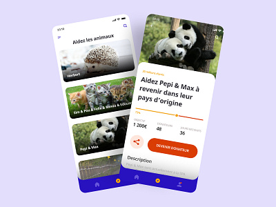 Daily UI #32 - Crownfunding animals app application crowdfunding crowdfunding campaign daily 100 challenge daily ui design helping interface ui