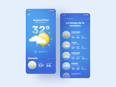 Daily UI #37 - Weather App app colors daily 100 challenge daily ui design illustration interface ui ui design weather weather app