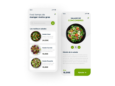 Daily UI #43 - Salade Menu app colors daily 100 challenge daily ui design interface menu salade ui ui design