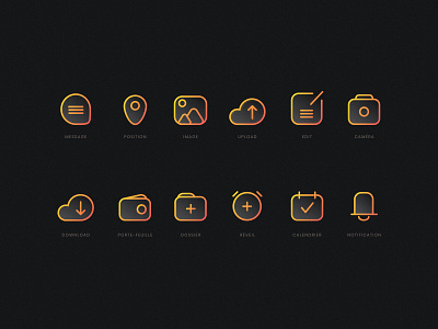 Daily UI #55 - Icon Glassmorphism Set app colors daily 100 challenge daily ui dark design glass glassmorphism icon icon set ui ui design