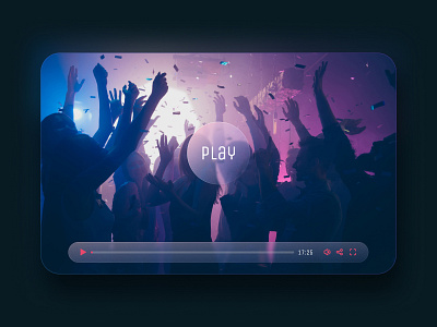 Daily UI #57 - Vidéo Player colors daily 100 challenge daily ui dark darkmode design glass glassmorphism player player ui ui video web webdesign