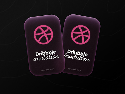 2x Invitation Dribbble cards colors design dribbble dribbble invitation dribbble invite glass effect invitation ui