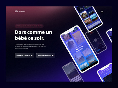 Daily UI #74 - Download app app aurora colors daily 100 challenge daily ui dark design ui ui design web webdesign